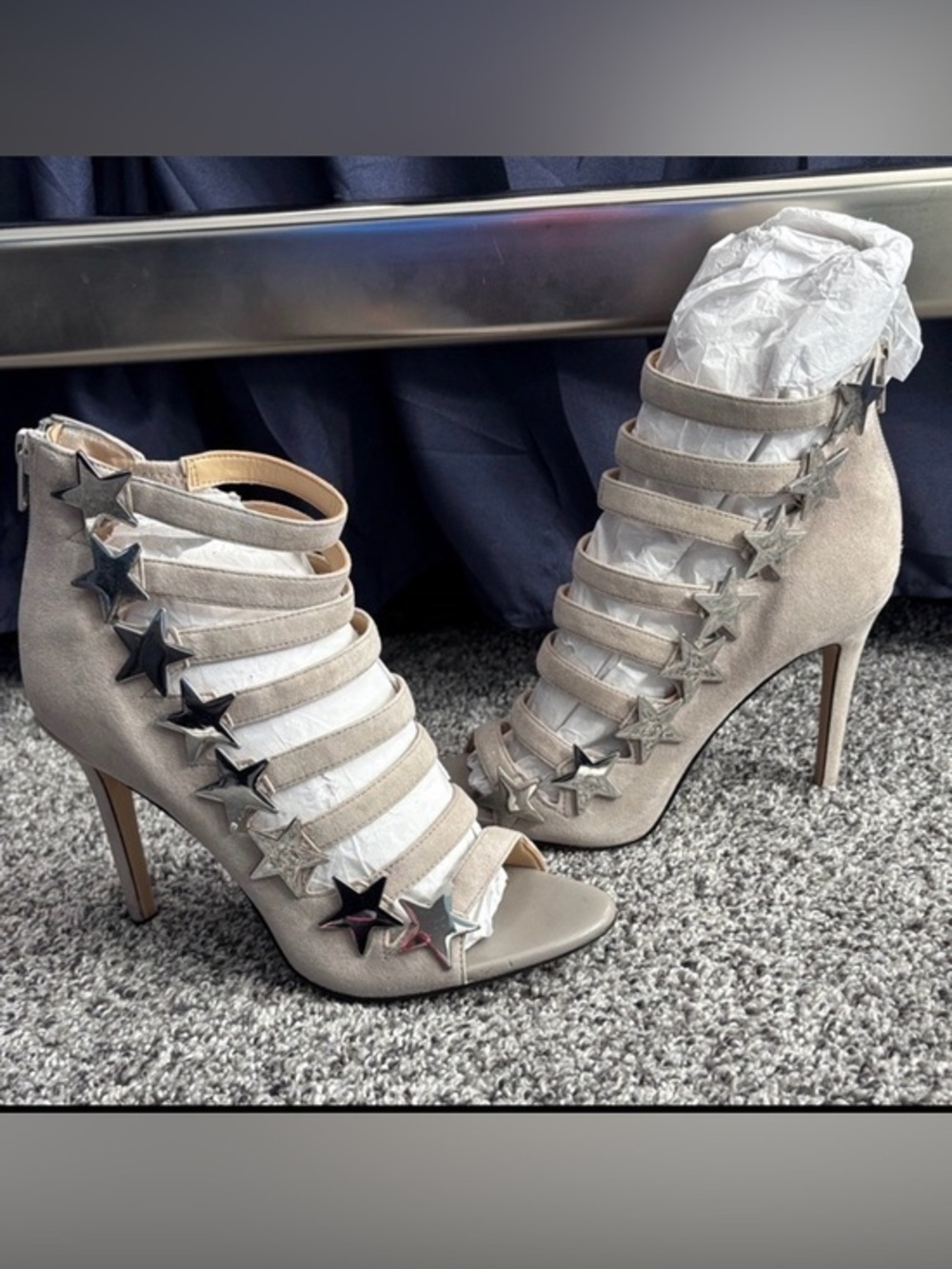 HOST PICK  GUC Katy Perry The Stella Star Studded Suede Strappy  Heels